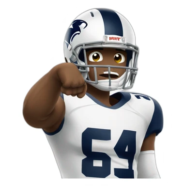 american football player thumbs down sticker