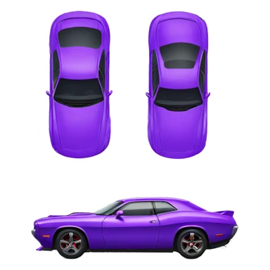 Purple hellcat car  sticker