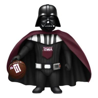 Darth Vader with a Texas a&m jersey sticker