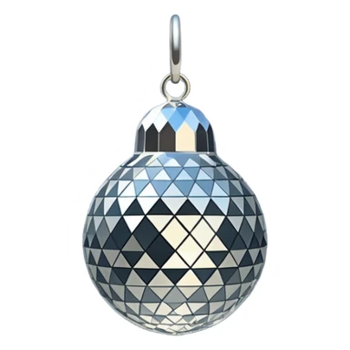 disco ball patterned bell sticker