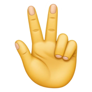 I want a emoji with just middle finger bend towards and every other fingers amd thumb straight  sticker