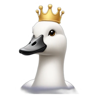 goose with a crown sticker