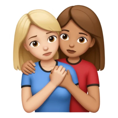 girl putting friend in choke hold sticker