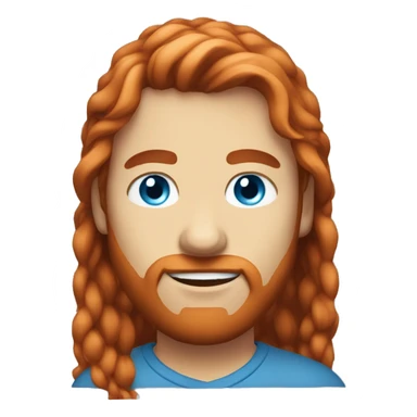 red-long-hair-blue-eyes-designer sticker