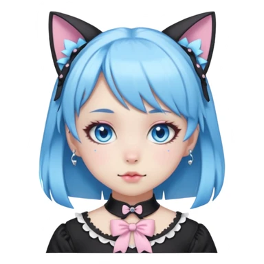 Pastel Kawaii Cute Beautiful Elegant Pretty Anime Punk Lolita Catgirl sticker