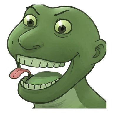 guy choking himself while laughing  sticker