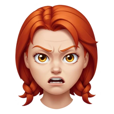 Angry female redhead sticker