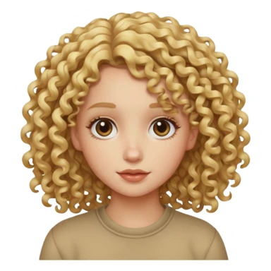 iOS 18 aesthetic Curly blondie girl sticker