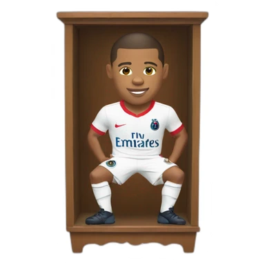 Mbappe dans un armoire sticker