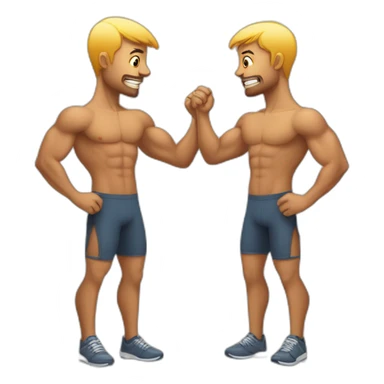 muscular person looking in the mirror but the reflection reflects a skinny person sticker