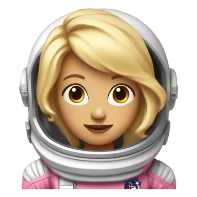 Pink astronaut girl blonde  sticker