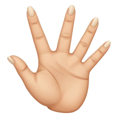 hand emoji with index and middle fingers up, other fingers down sticker