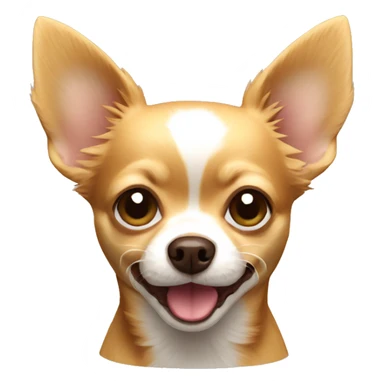 Gold-brown, fuzzy Chihuahua barking sticker