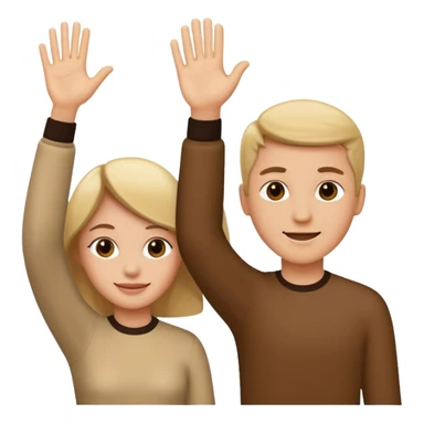 Two feet high fiving  sticker