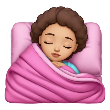 lightskin girl sleeping with pink blanket sticker