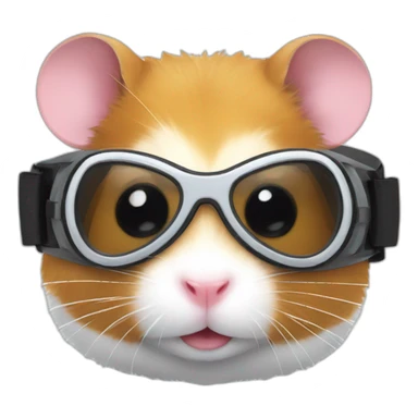 hamster wearing goggles sticker