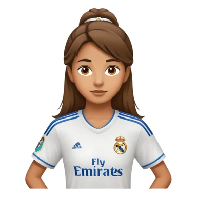 Girl in real madrid jersey sticker