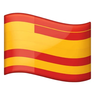 Flag emoji with 1:1 yellow red colour sticker