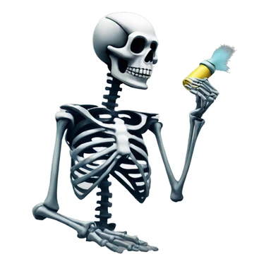 Skeleton using spray paint  sticker