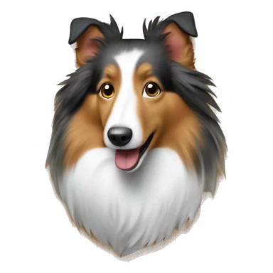 Shetland sheepdog in cardboard sticker