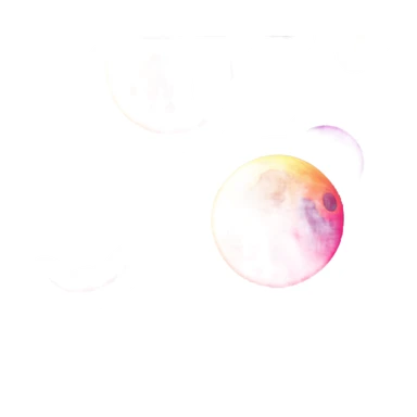 Neon rainbow moon  sticker