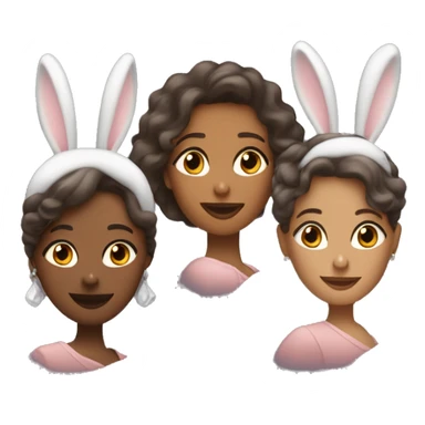 3 femmes avec des oreilles de lapin 👯‍♀️ sticker
