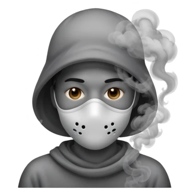 Emoji com fumaça na cara sticker