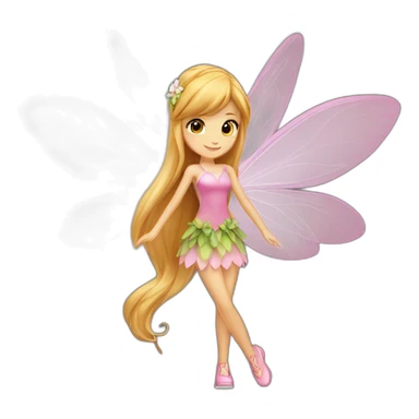flora-the-winx-girl-long-fairy-wings-brown-and-blond-hair sticker