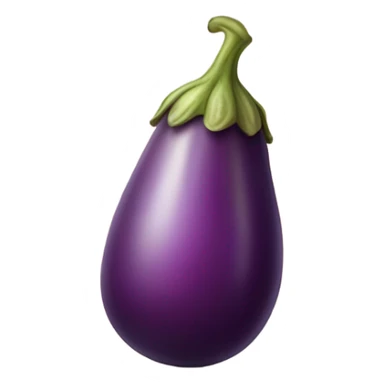 Eggplant in peach sticker