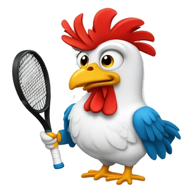 un gallo con tenis sticker