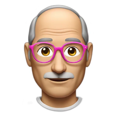 Steve jobs with pink Glasses sticker