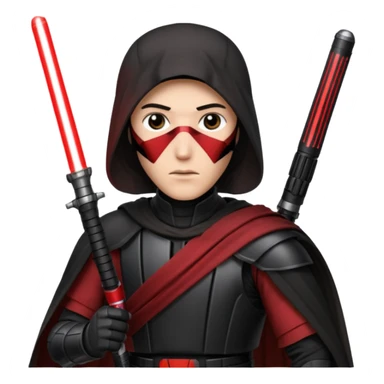 Darth Revan holding red lightsaber sticker