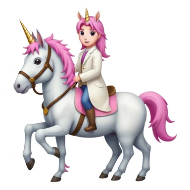 unicorn riding a donkey sticker