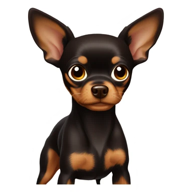 Russian toy terrier dark brown sticker