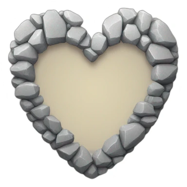 Stone heart shaped frame sticker