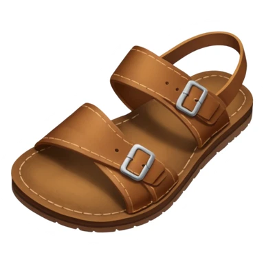 emoji de sandália papete marrom sticker