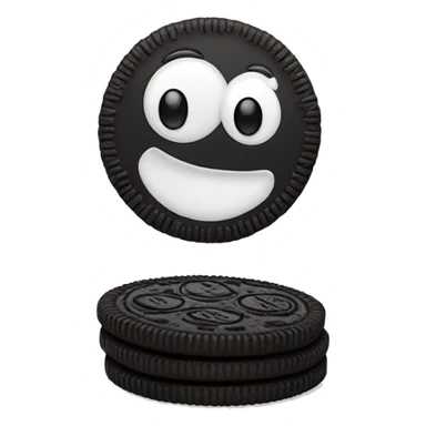 One Oreo isolated sticker