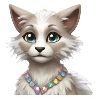 Furry, sparkle, iridescent, colorful, pastel, edgy, cool, fantasy beautiful, brown, beige, white, divine, godly, angelic, animal, anthro, full body, fursona, feline sticker