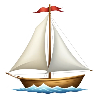 White sail no boat sticker
