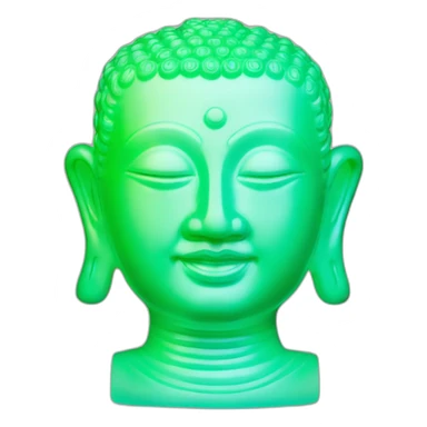 Bouddha uranium glass sticker