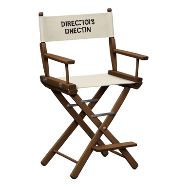 driector chair, wite director name on it sticker