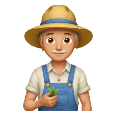 farmer cultivating a field sticker