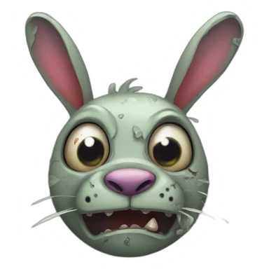 zombie rabbit sticker