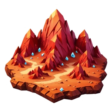 crystal mars, surface covered in glowing crystals mountains and dust sticker