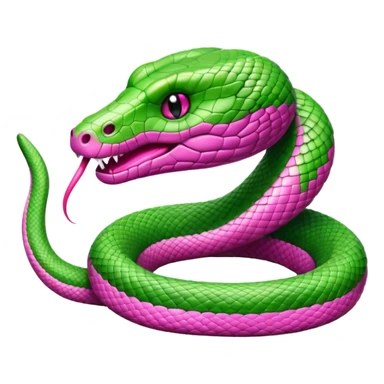 Serpiente con moño rosa sticker