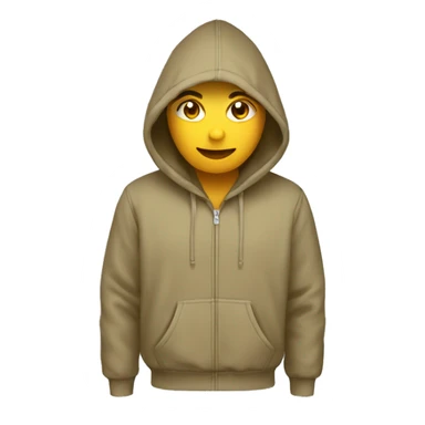 khaki color hoodie by itself sticker