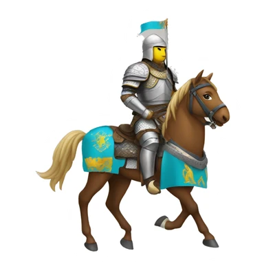 
Kazakh on horseback in armor sticker