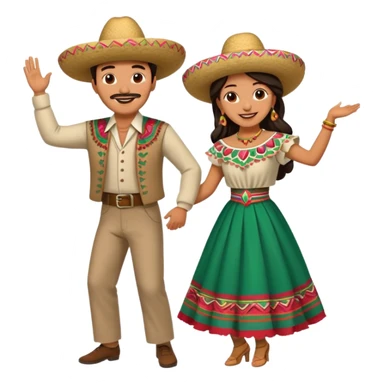 Mexican couple dancing  sticker
