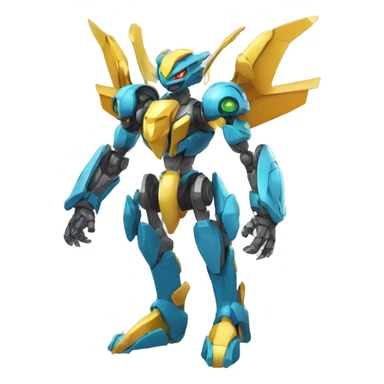 Futuristic Mechanical Pokémon-Medabot-Dragon full body sticker