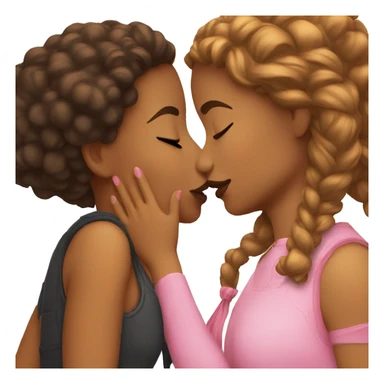 Girl kissing her bestie sticker